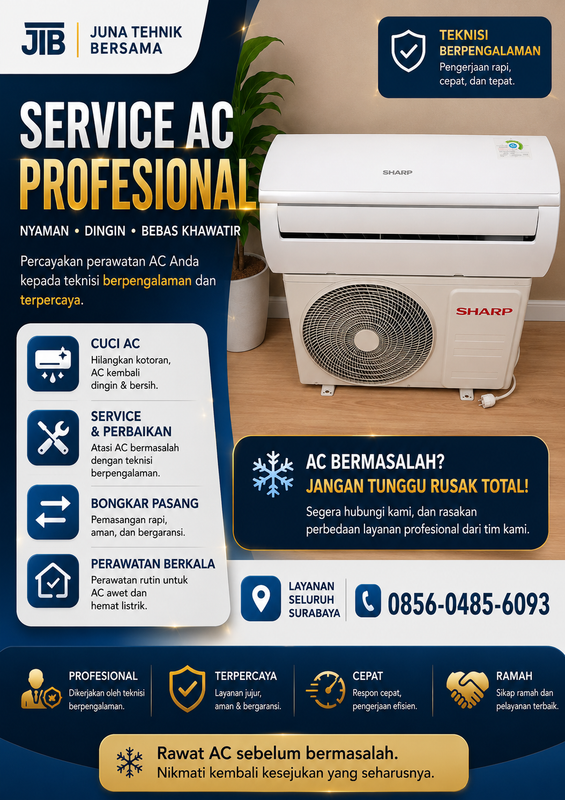 Bongkar Pasang AC untuk Rumah dan Kantor di Surabaya